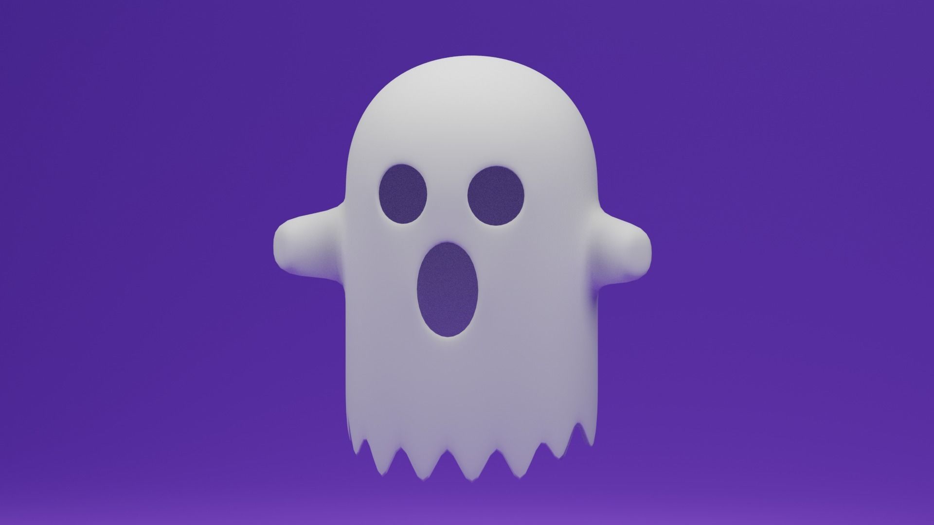 Cartoon Ghost 3D model_3