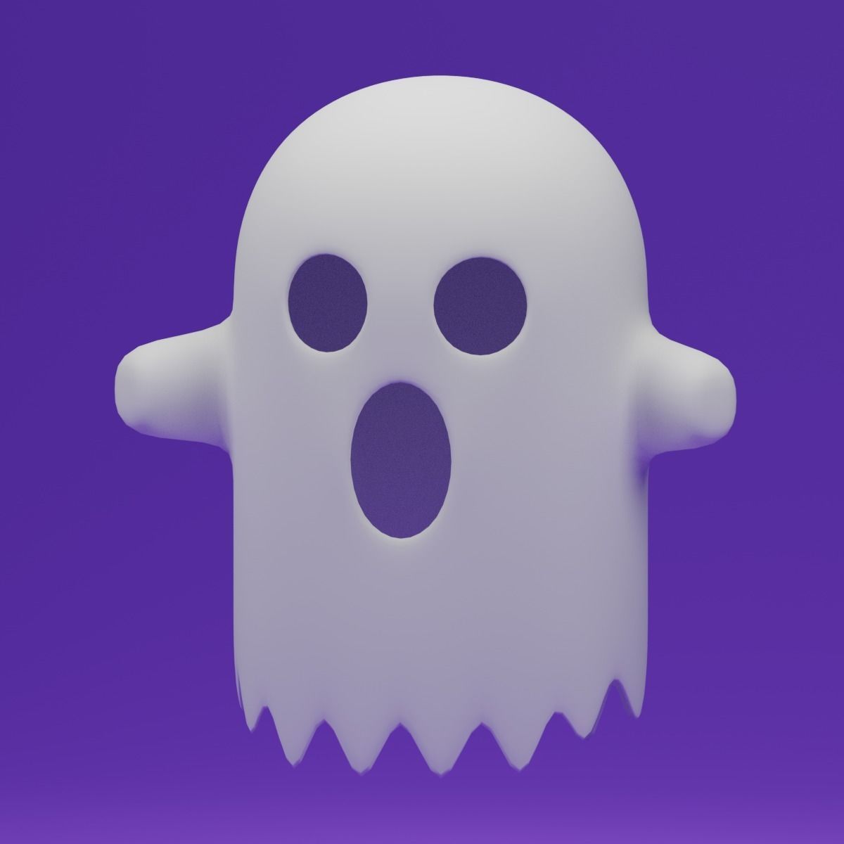 Cartoon Ghost 3D model_8