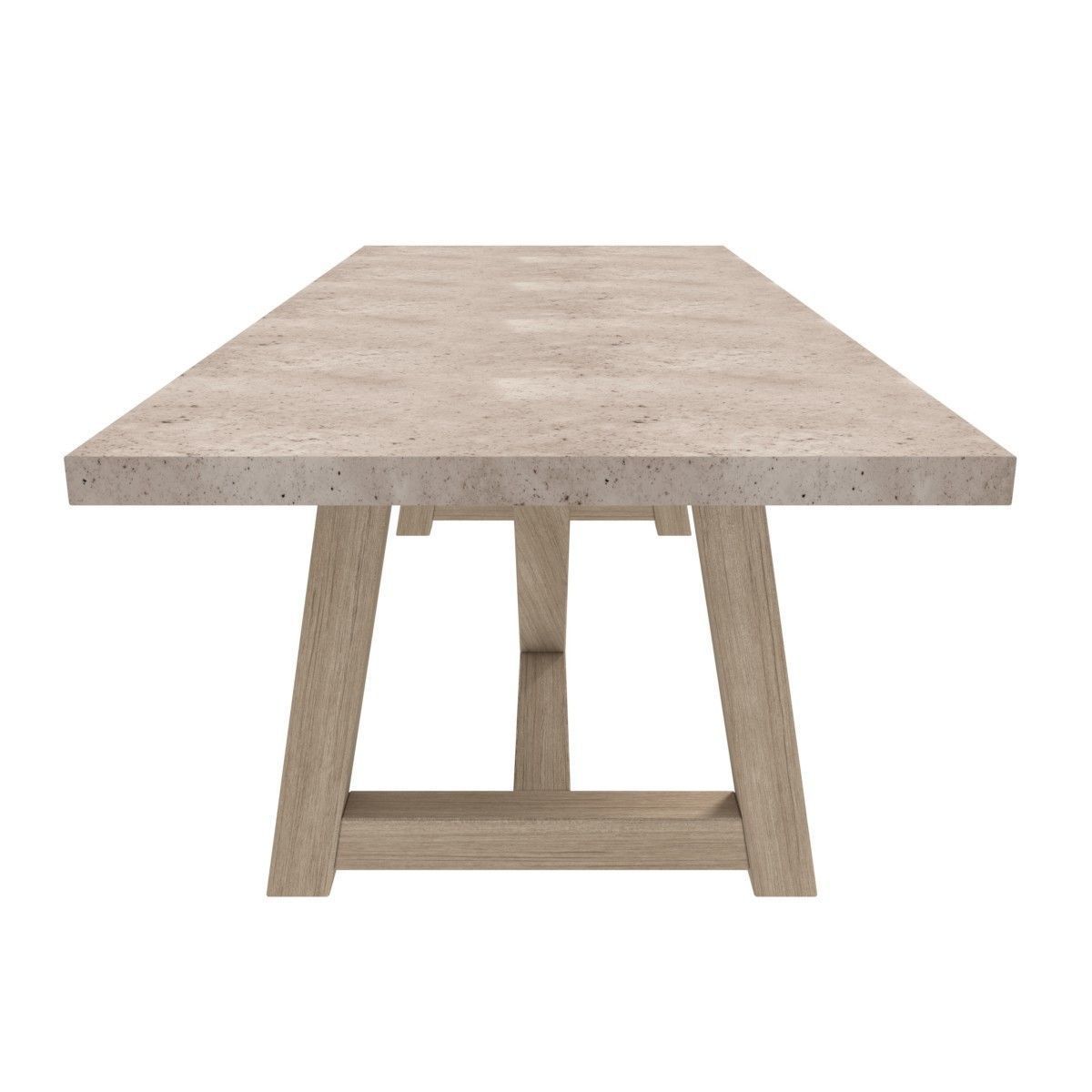 Restoration Hardware FRENCH BEAM TEAK RECTANGULAR DINING TABLE 3D model_3