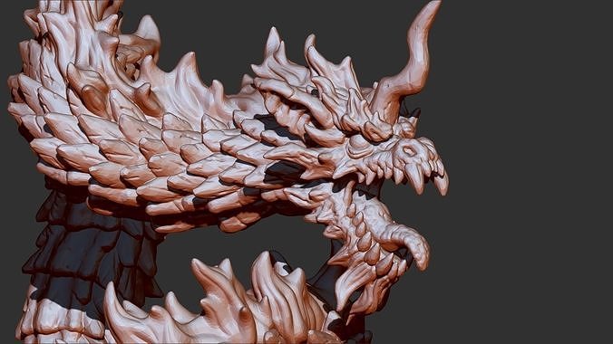 Dragon 3d print model statue 3D model