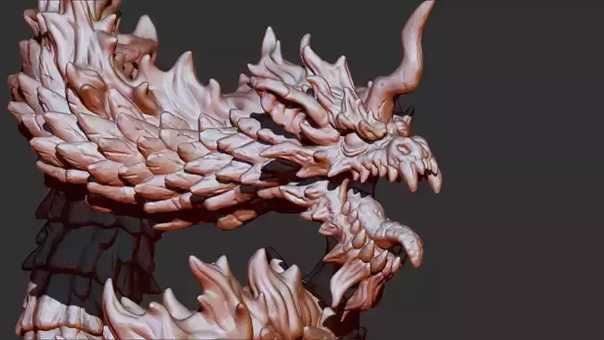 Dragon 3d print model statue 3D model