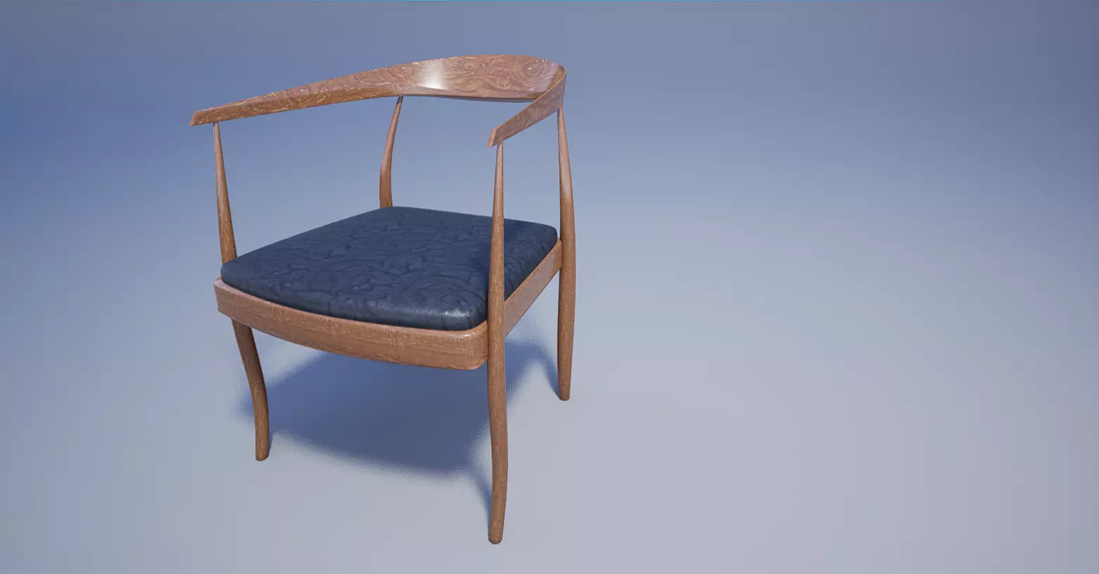 Table wooden chair Free 3D model