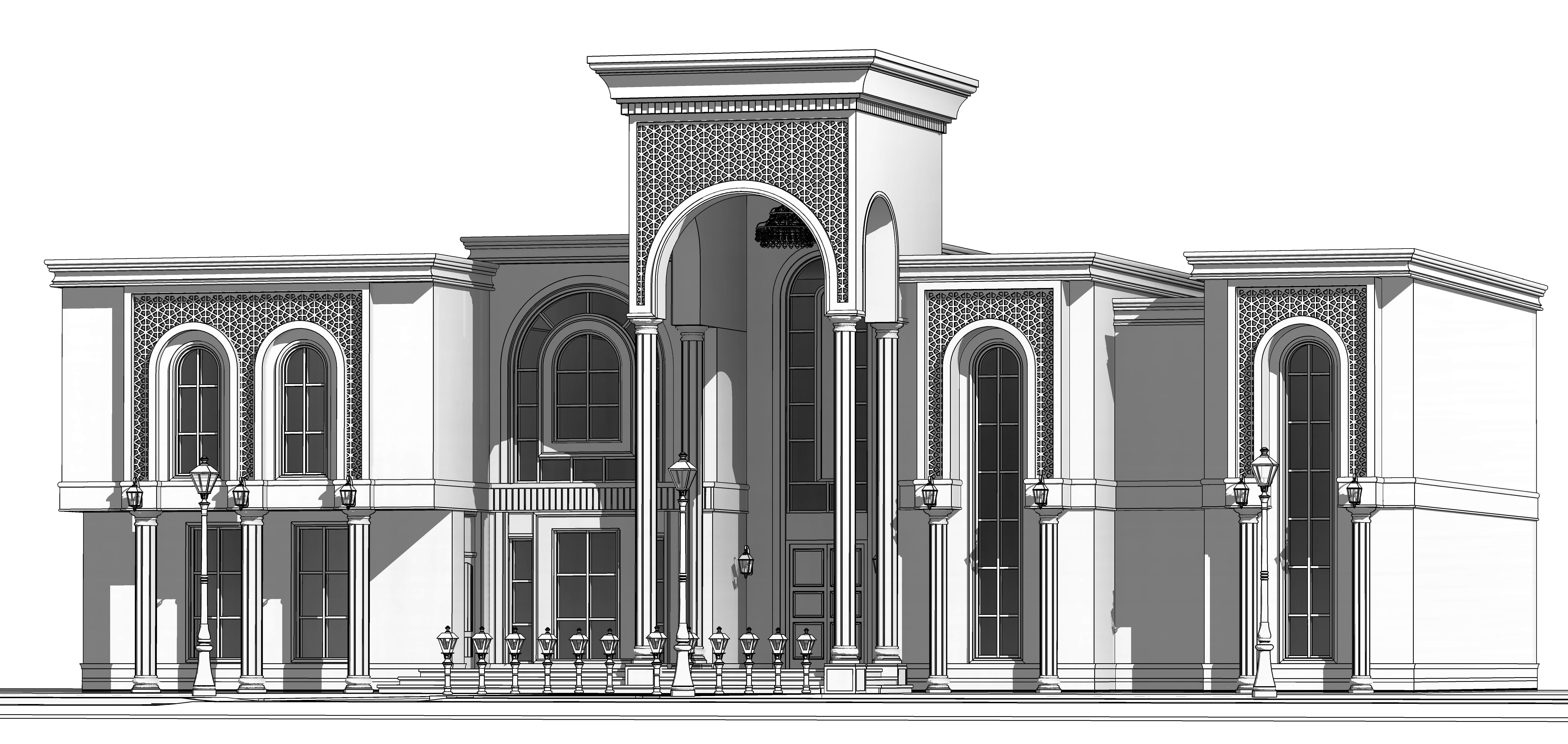 Classic Palace 3D model_12