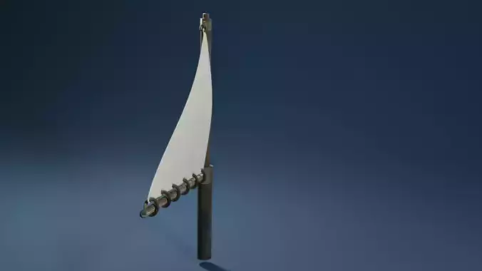 Triangle mast and sail 3D model Triangle mast and sail 3D model