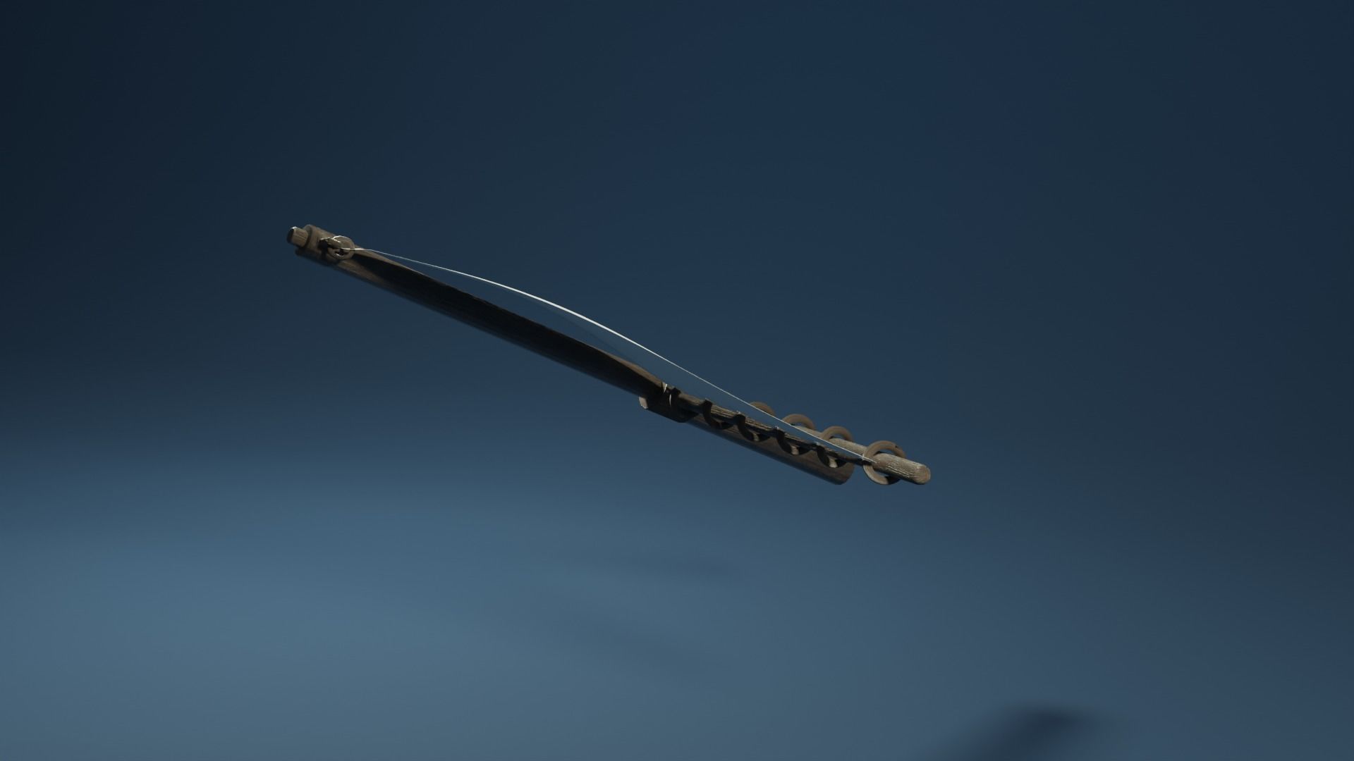 Triangle mast and sail 3D model_7