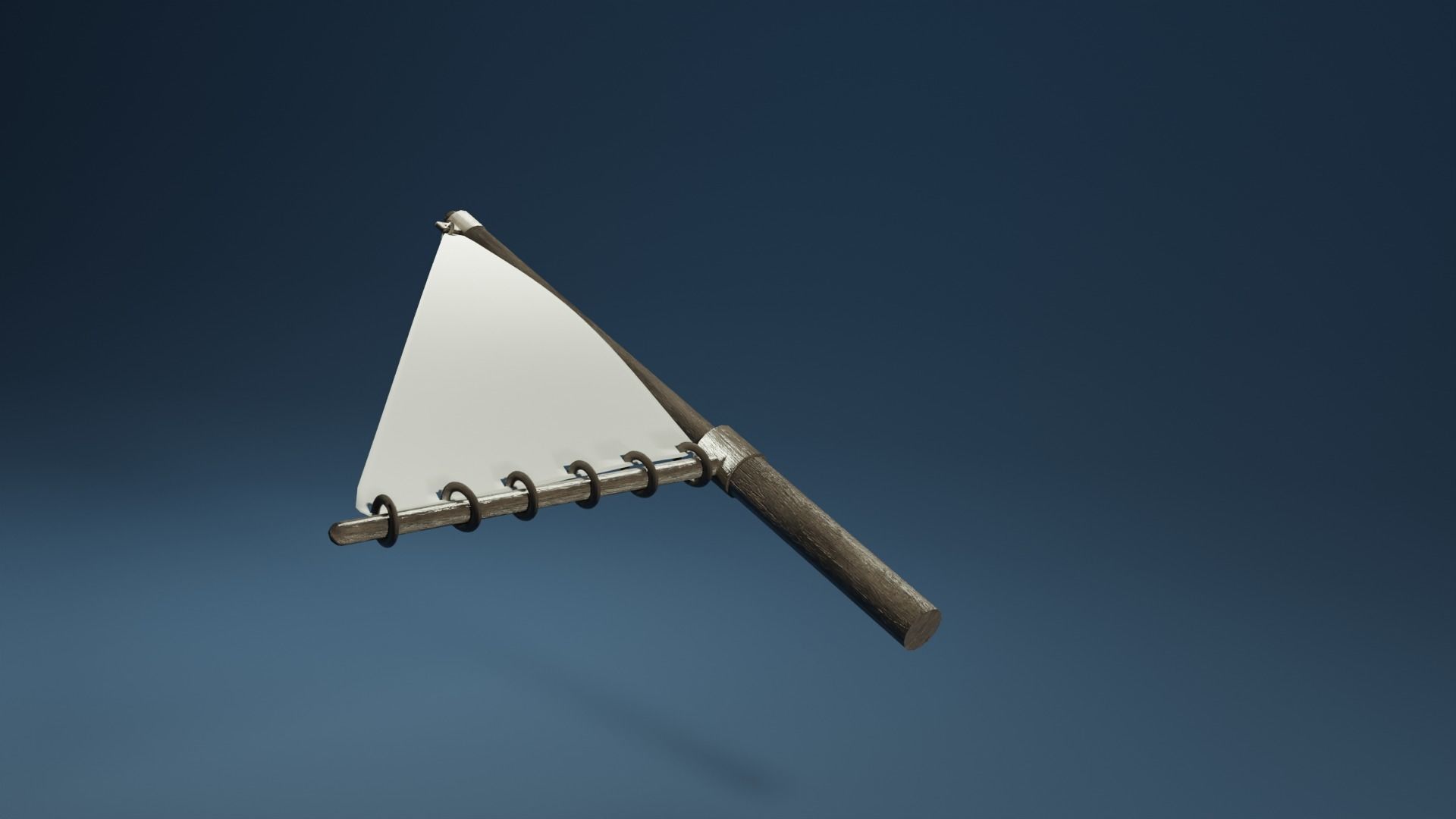 Triangle mast and sail 3D model_8