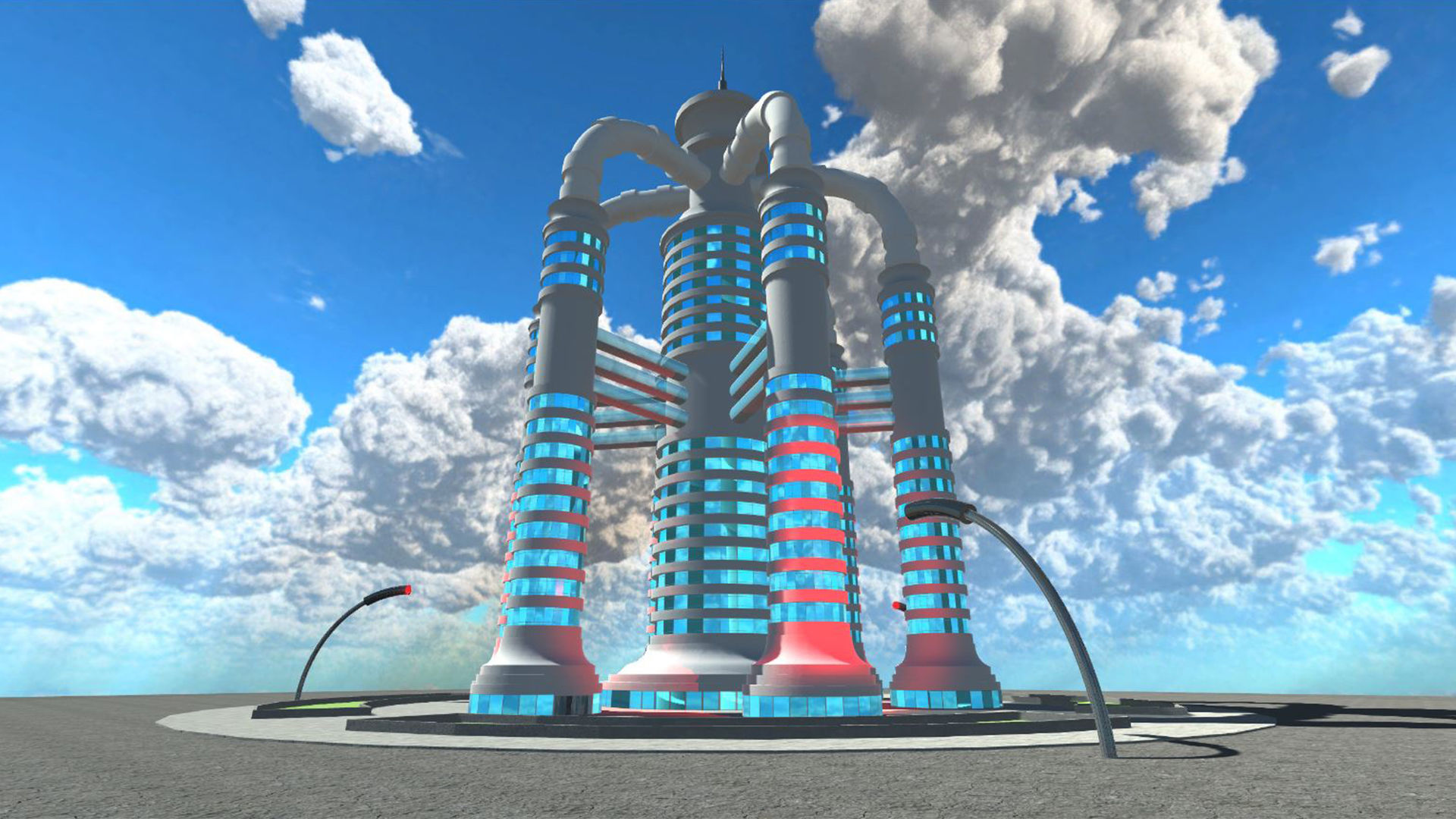 Sci-Fi Building 10 3D model_1