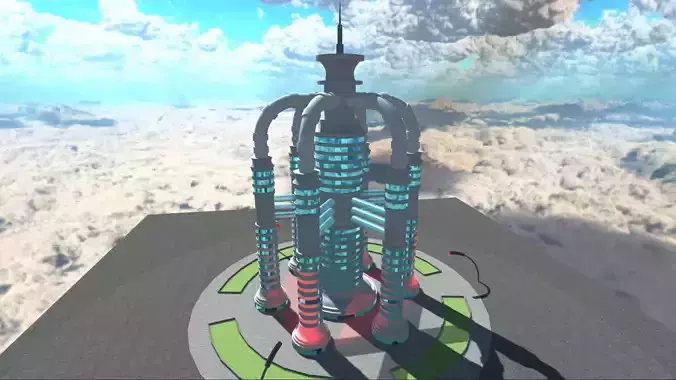 Sci-Fi Building 10 3D model