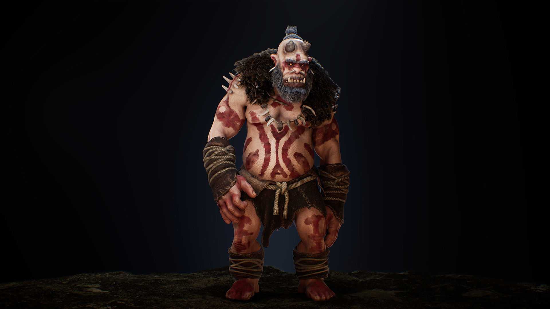 Ogre Cannibal Low-poly 3D model_17