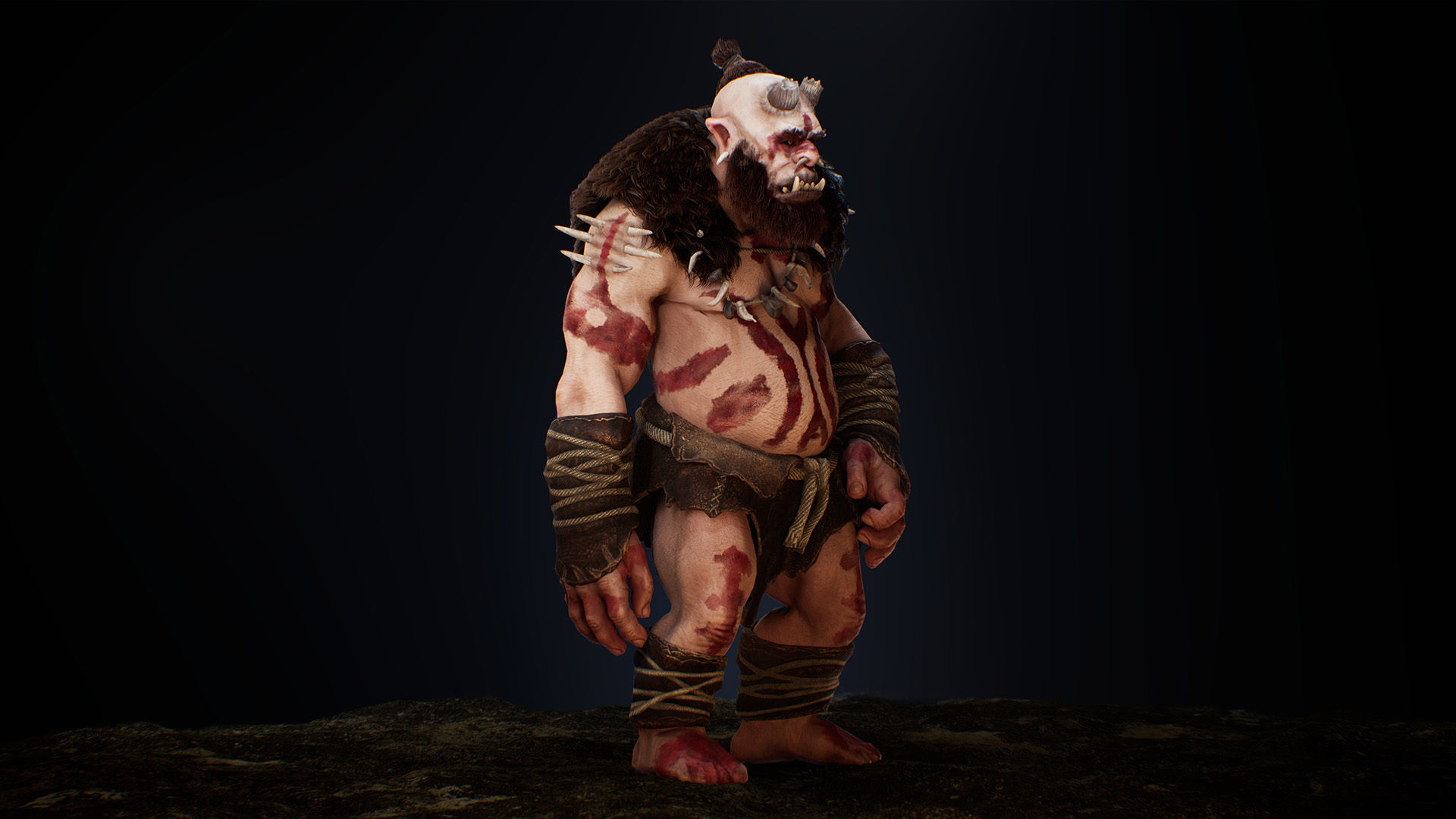 Ogre Cannibal Low-poly 3D model_20