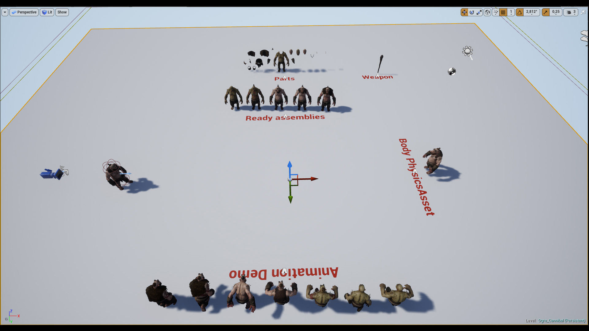 Ogre Cannibal Low-poly 3D model_23