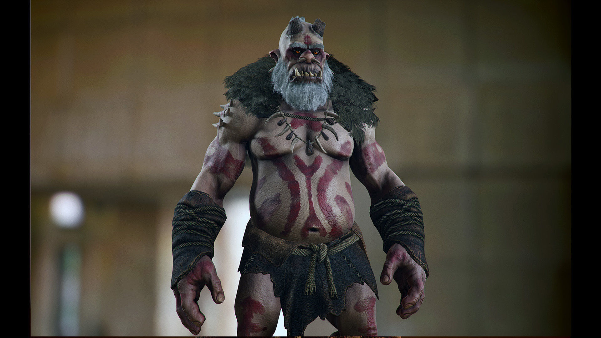 Ogre Cannibal Low-poly 3D model_11