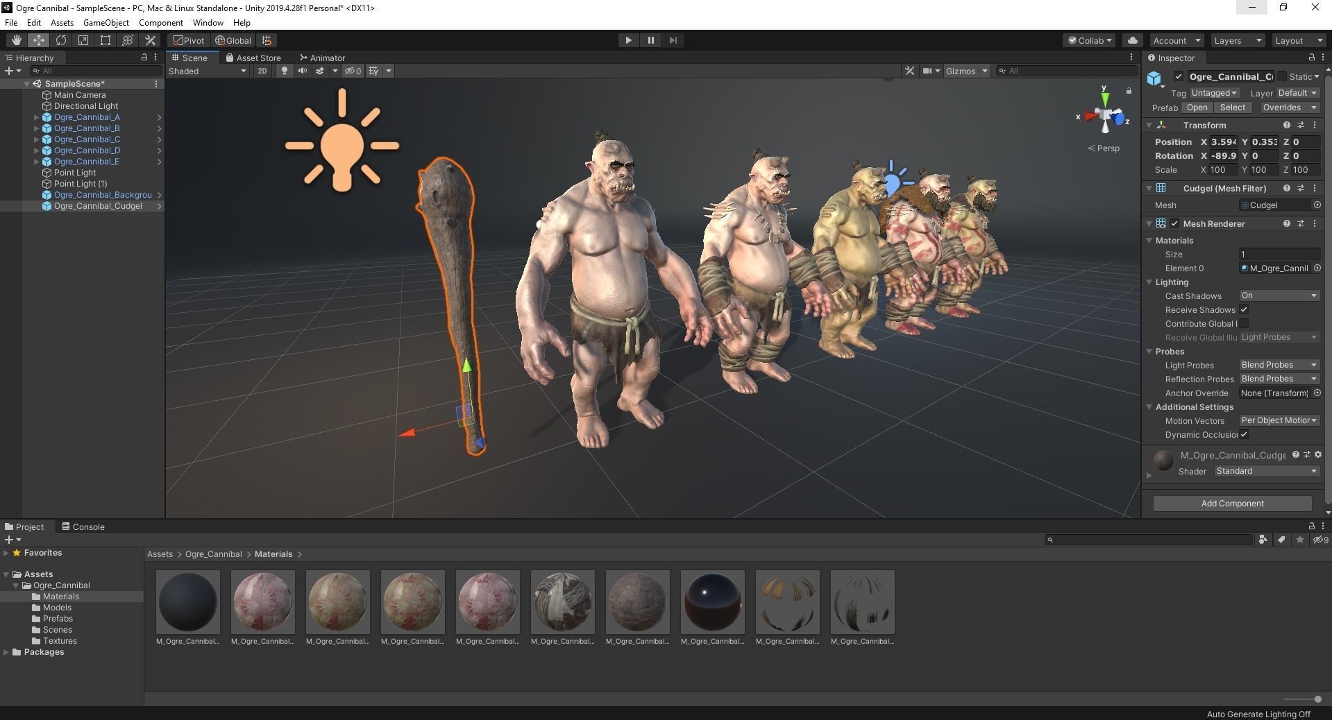 Ogre Cannibal Low-poly 3D model_33