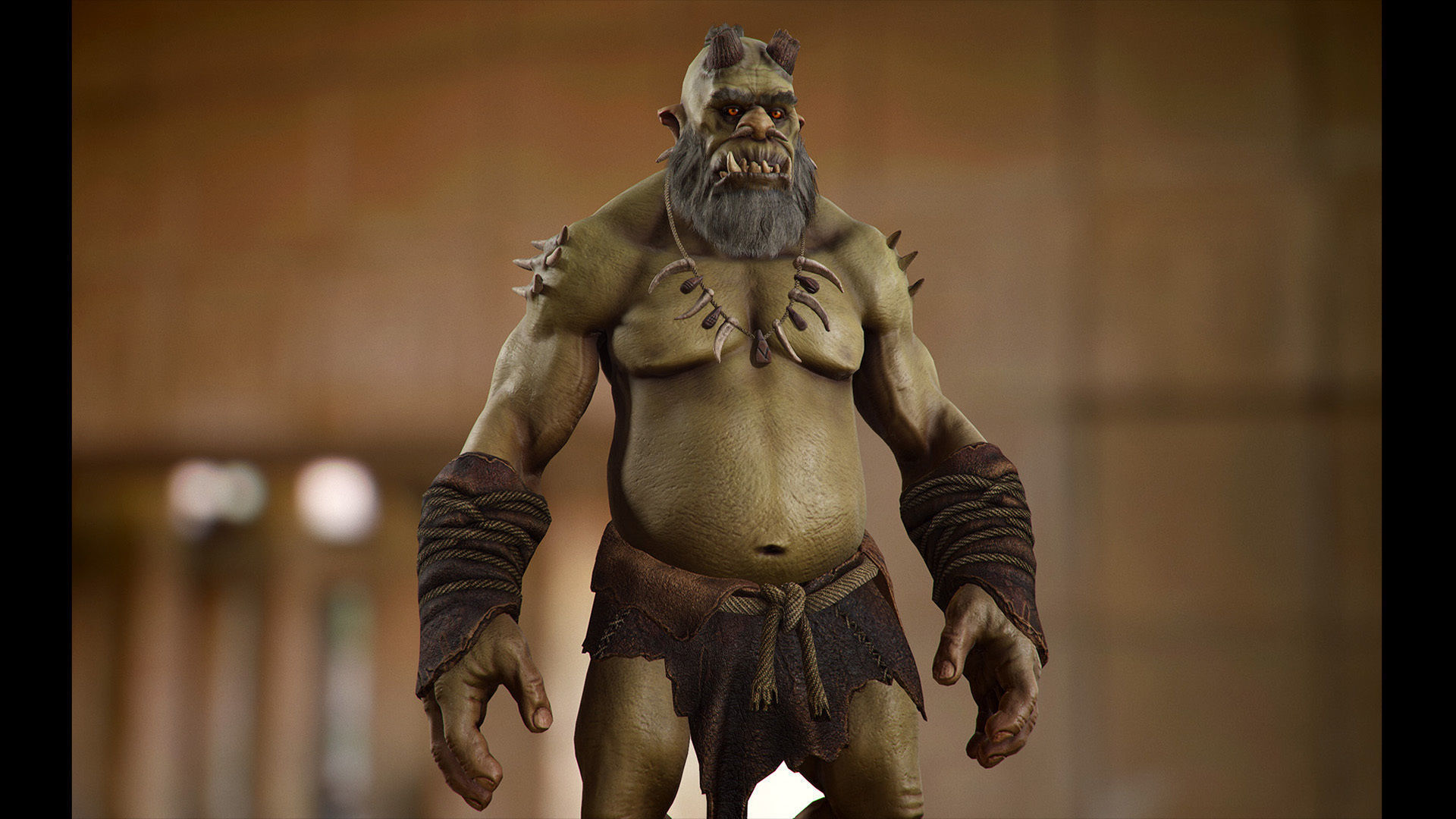 Ogre Cannibal Low-poly 3D model_12