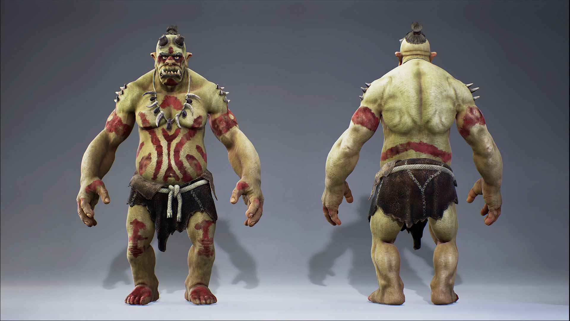 Ogre Cannibal Low-poly 3D model_6