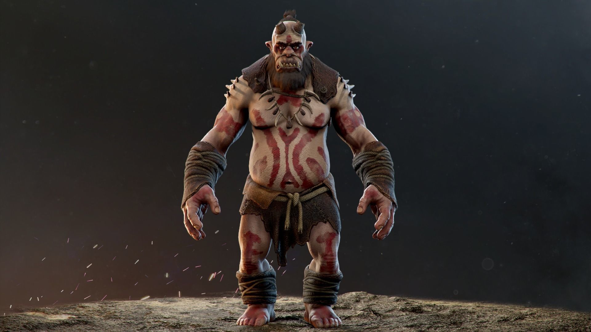 Ogre Cannibal Low-poly 3D model_29