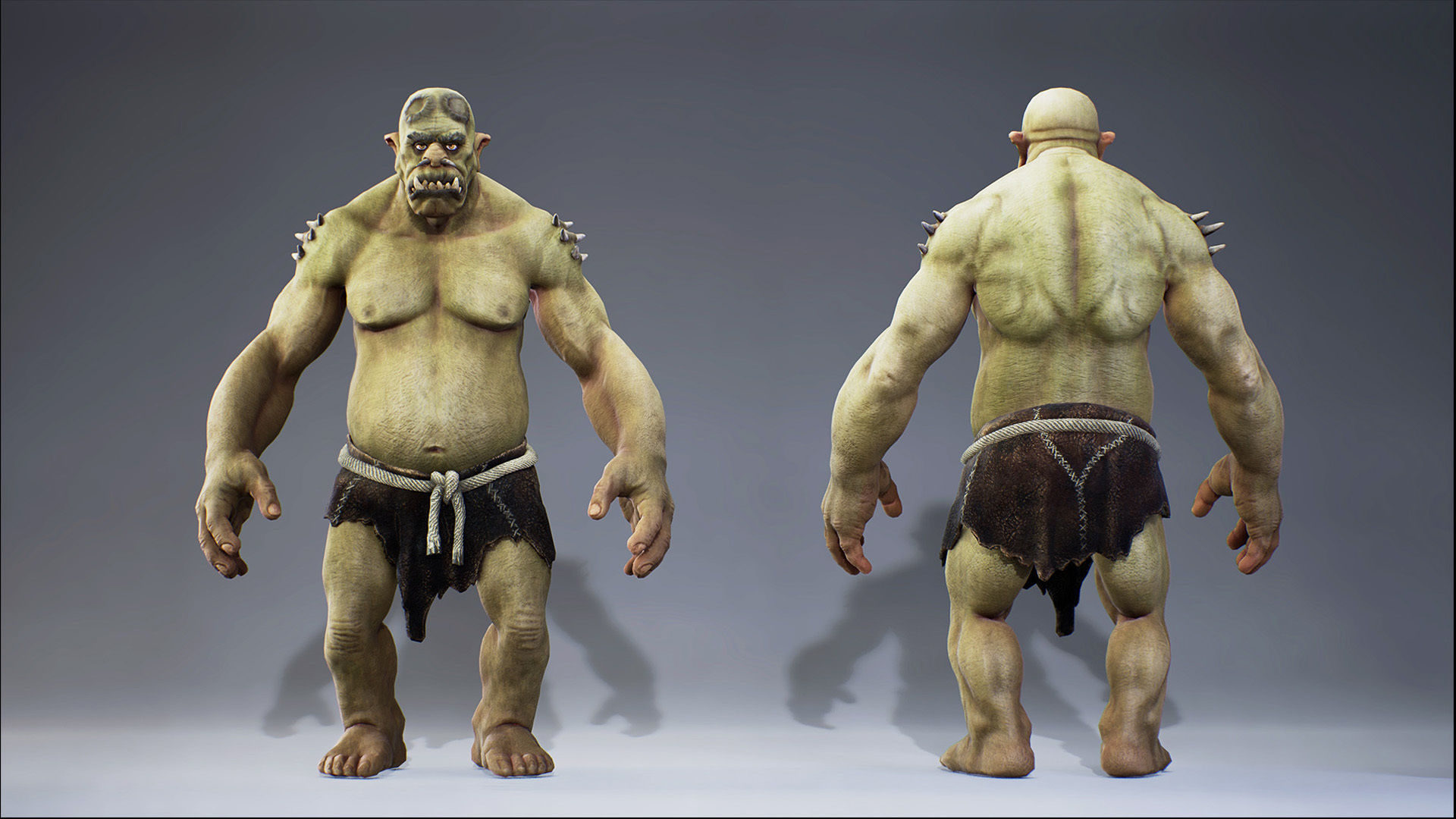 Ogre Cannibal Low-poly 3D model_5