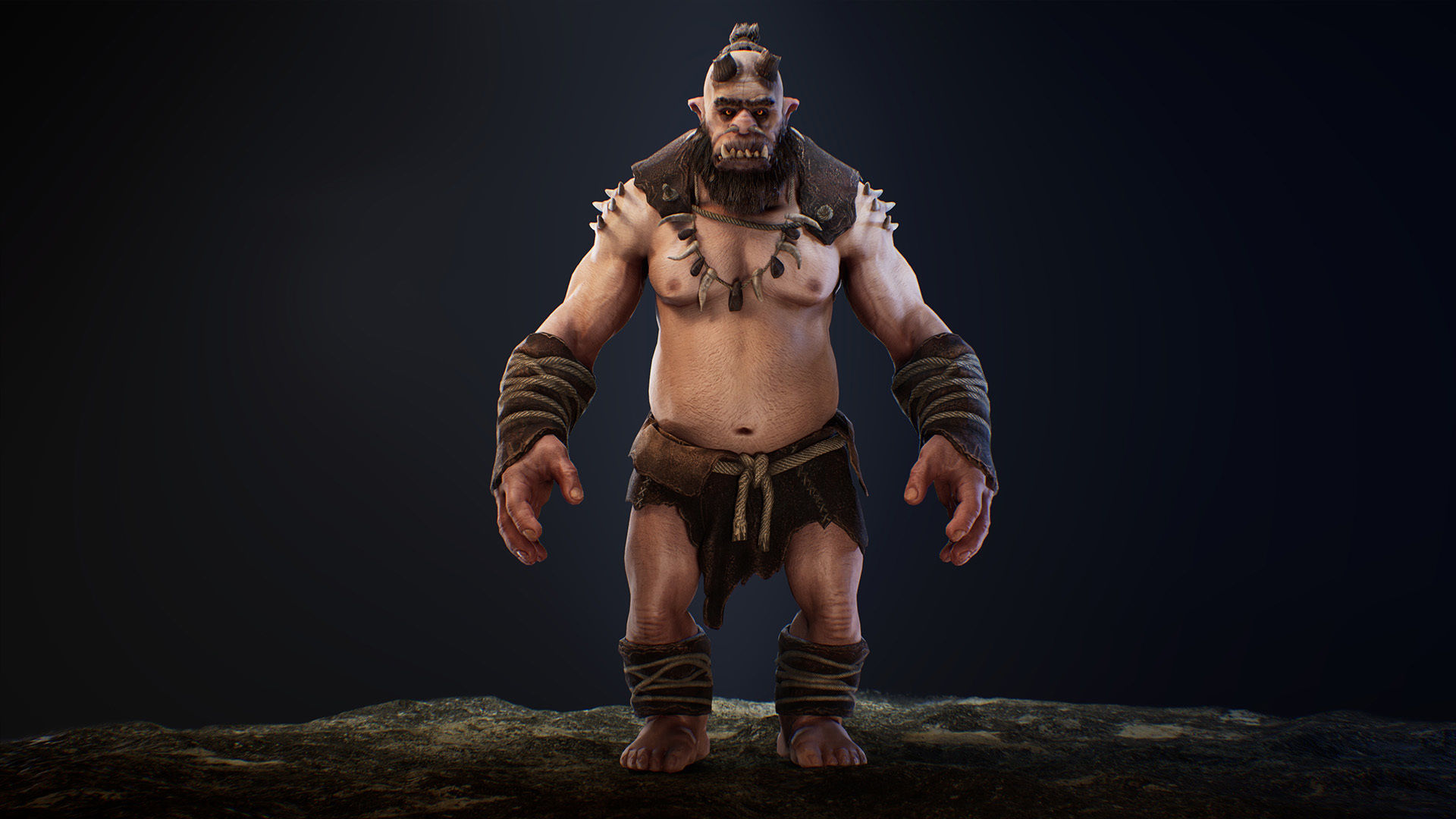 Ogre Cannibal Low-poly 3D model_16