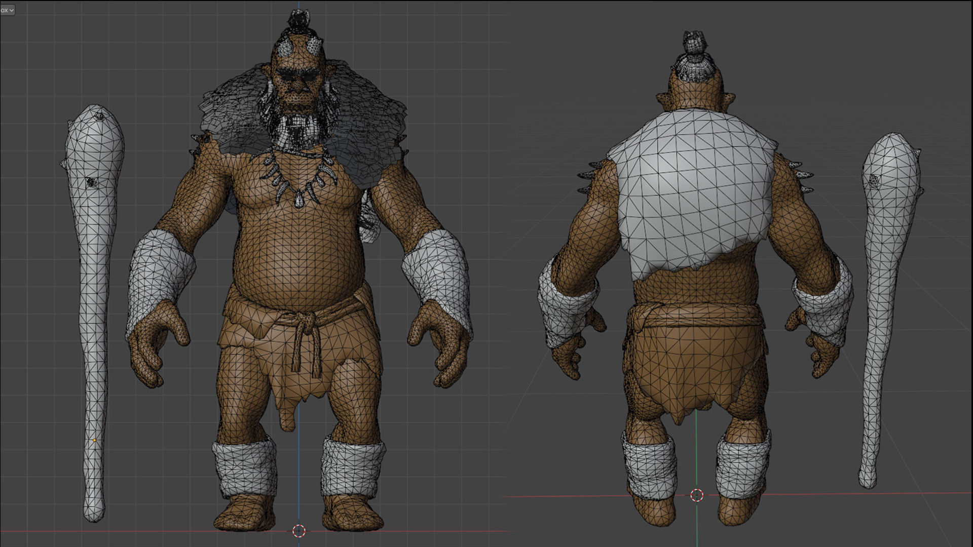 Ogre Cannibal Low-poly 3D model_25