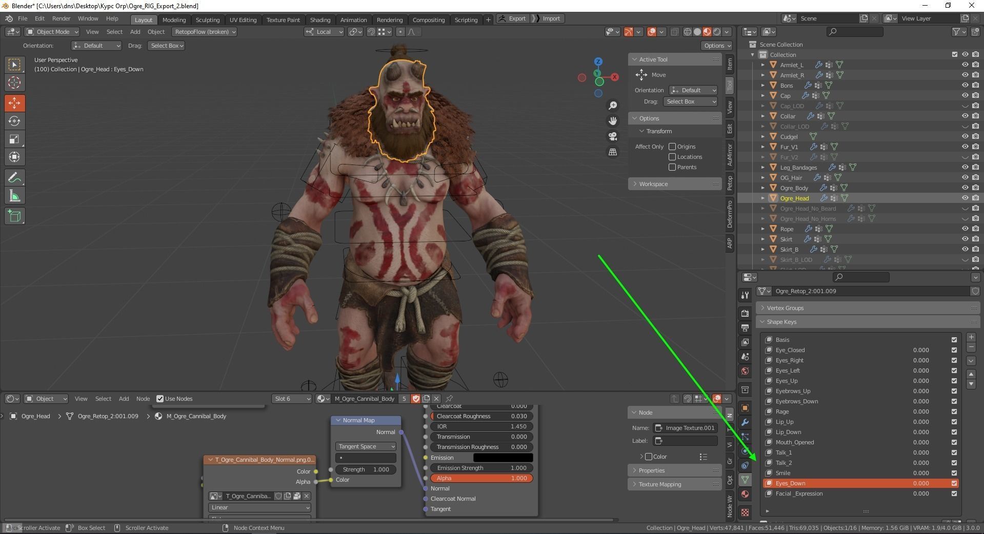 Ogre Cannibal Low-poly 3D model_31