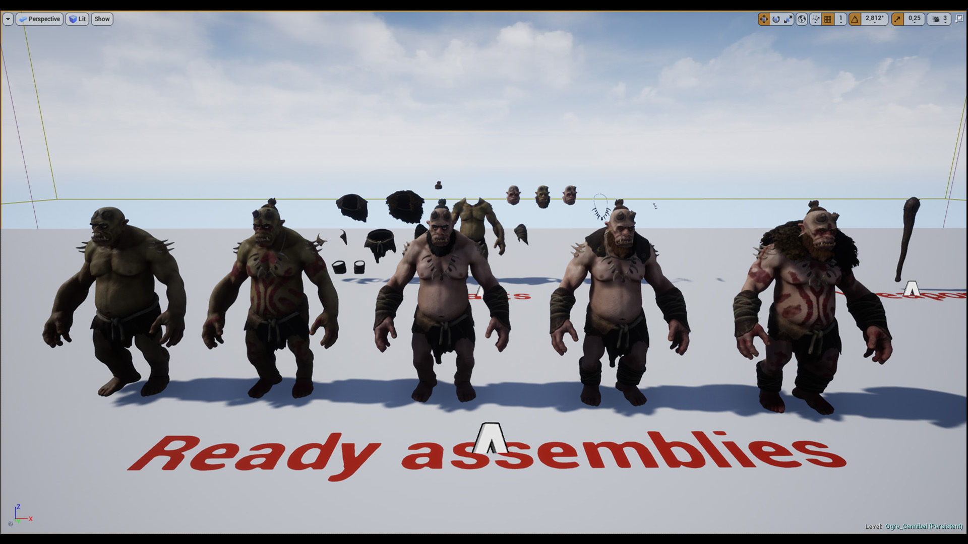 Ogre Cannibal Low-poly 3D model_22