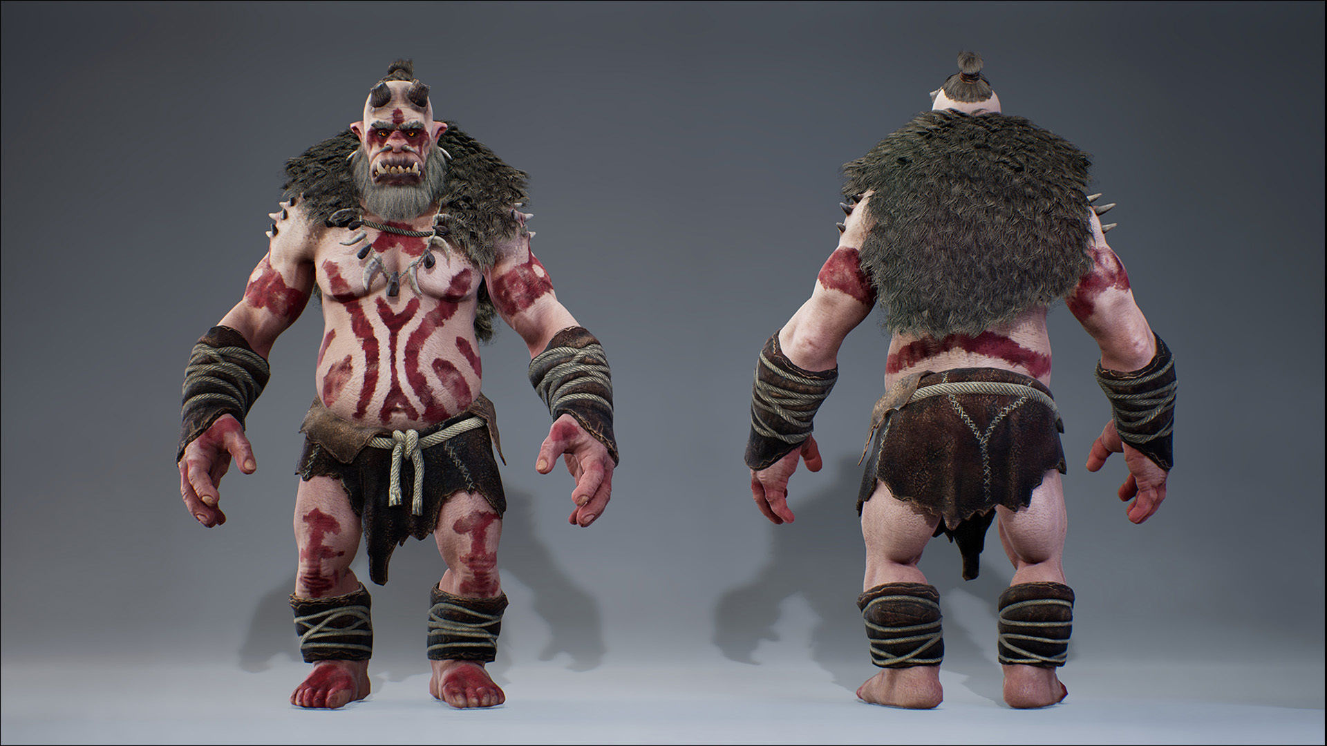 Ogre Cannibal Low-poly 3D model_9