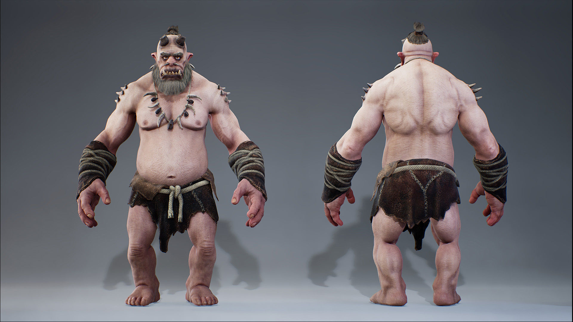 Ogre Cannibal Low-poly 3D model_7