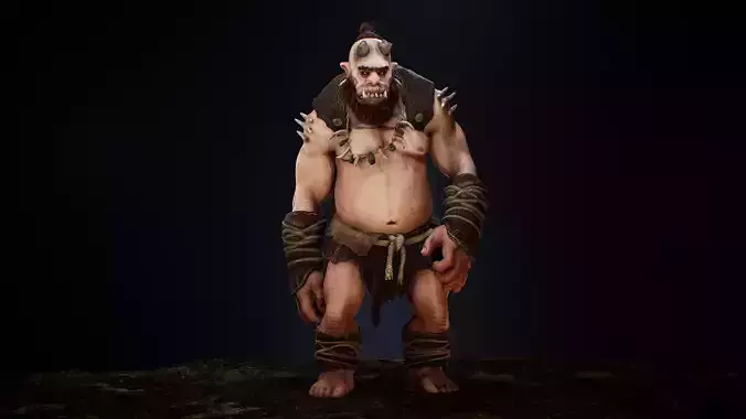 Ogre Cannibal Low-poly 3D model