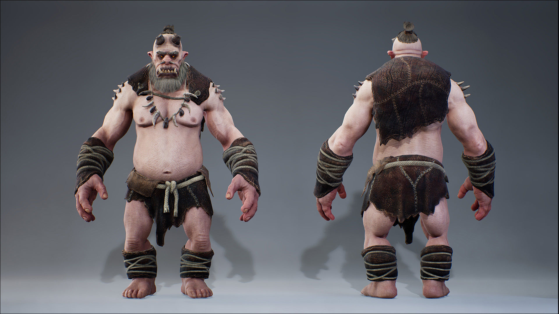 Ogre Cannibal Low-poly 3D model_8