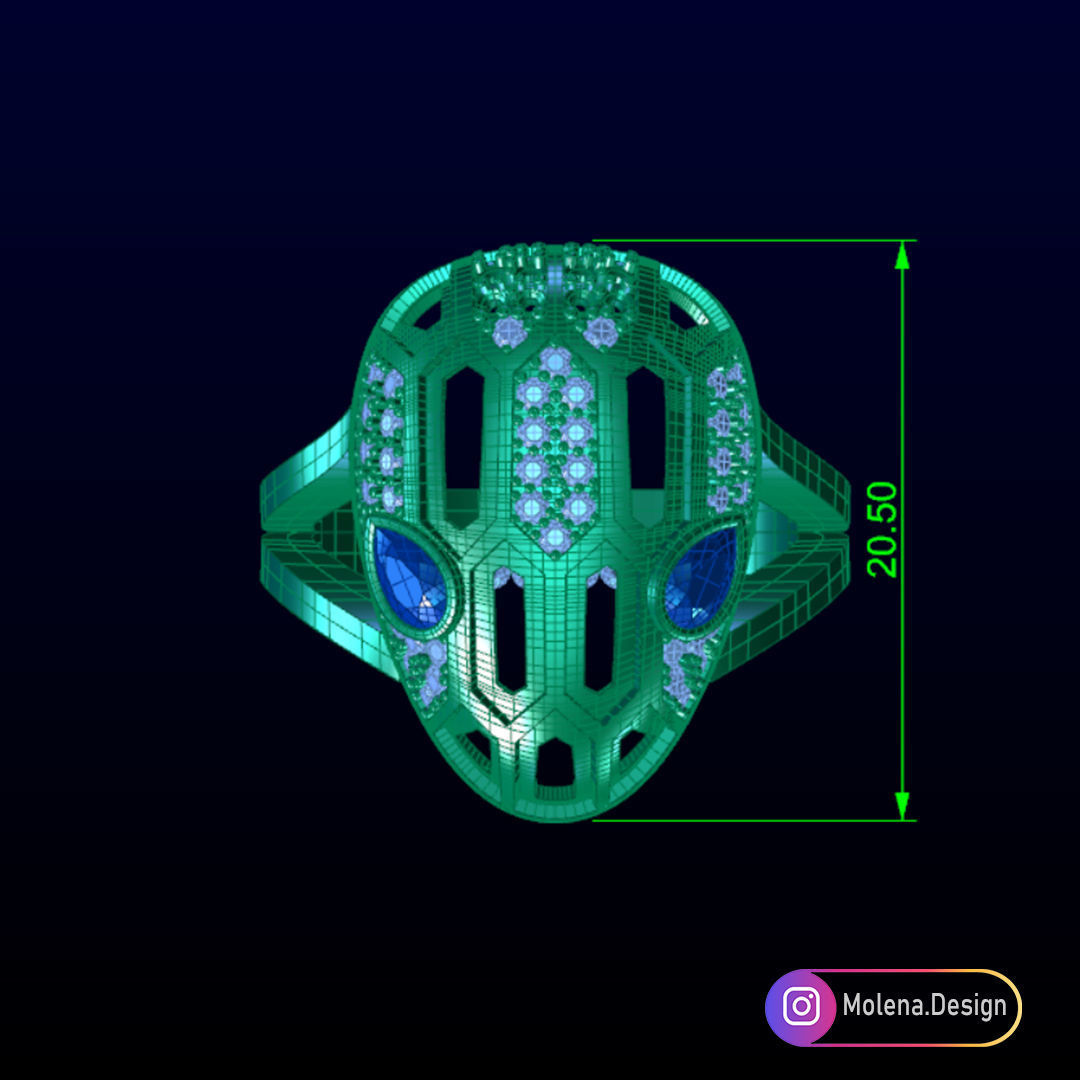 Bvlgari snake ring 3D print model_1