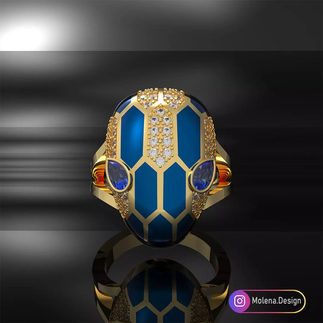 Bvlgari snake ring 3D print model_0