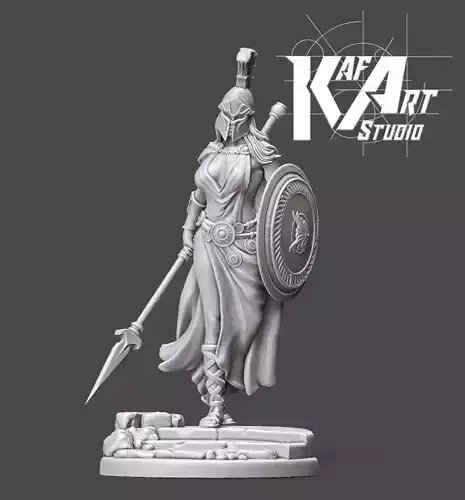 Greek godess - Athena - 43mm 3D print model