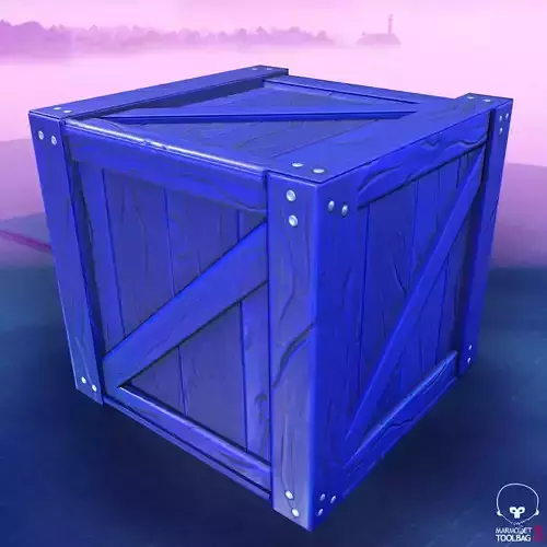 Fortnite-Box-Low-Polly crate in fortnite Low-poly 3D model