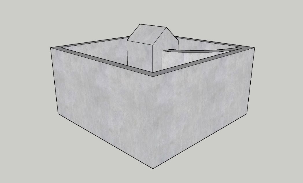 Mini Concrete Planter Box05 3D print model_3