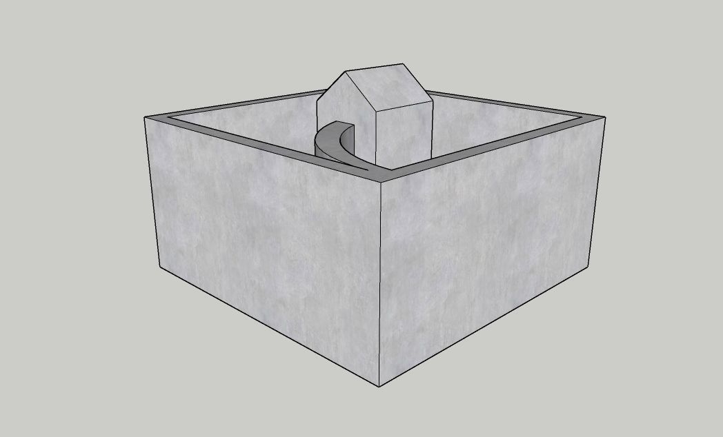 Mini Concrete Planter Box05 3D print model_1
