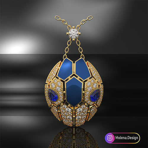 bvlgari snake pendant serpenti Free 3D print model