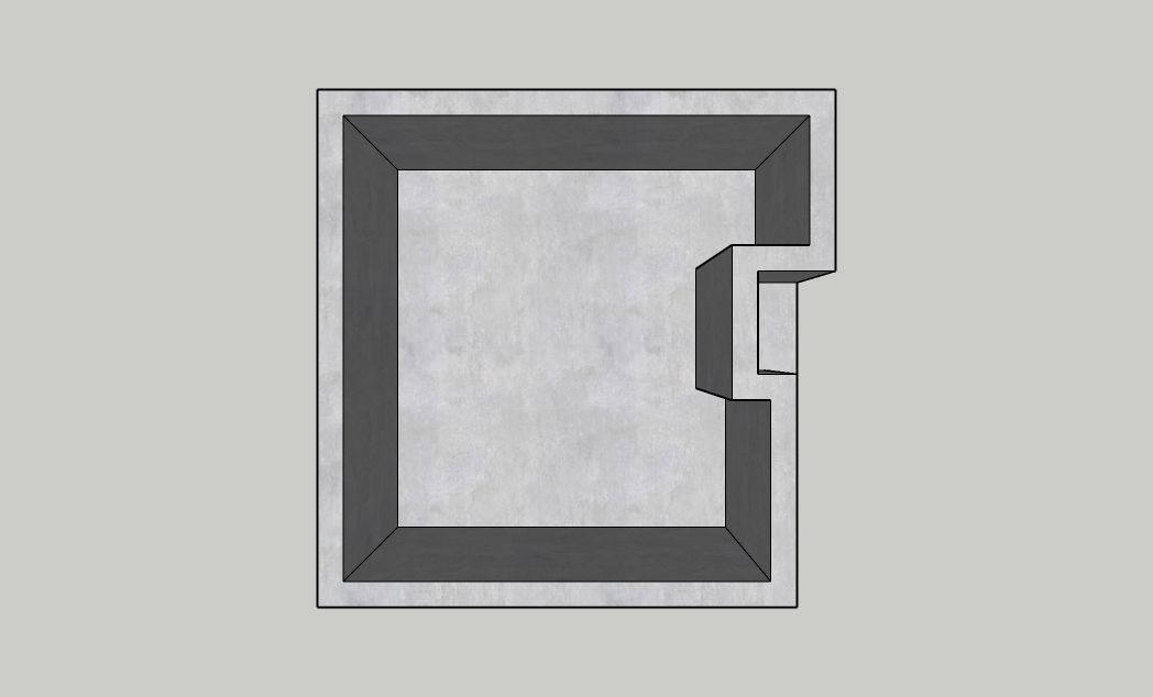 Mini Concrete Planter Box07 3D print model_2