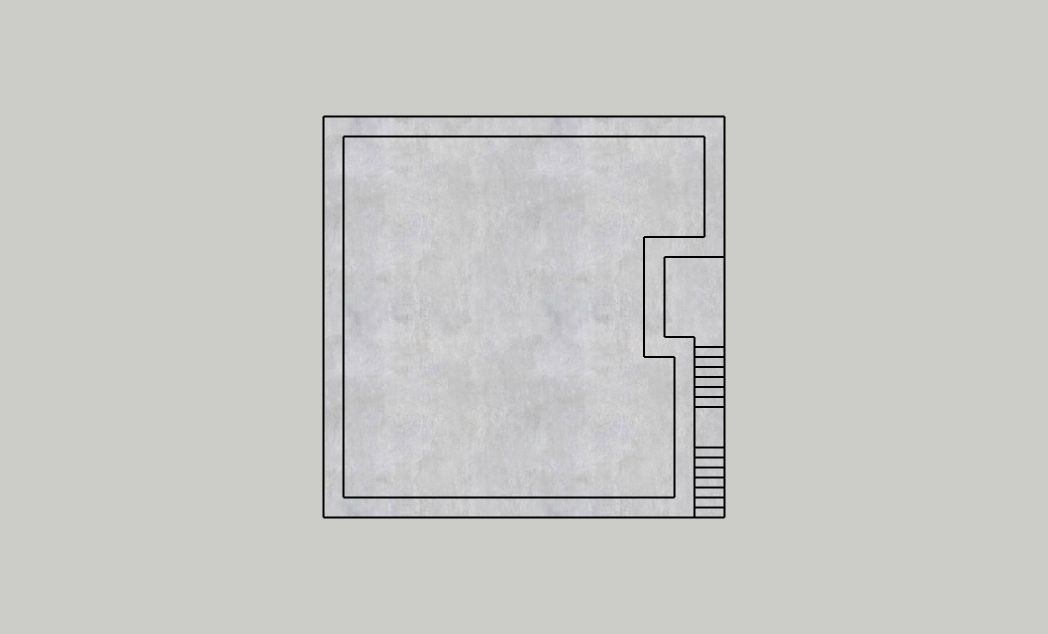 Mini Concrete Planter Box07 3D print model_3