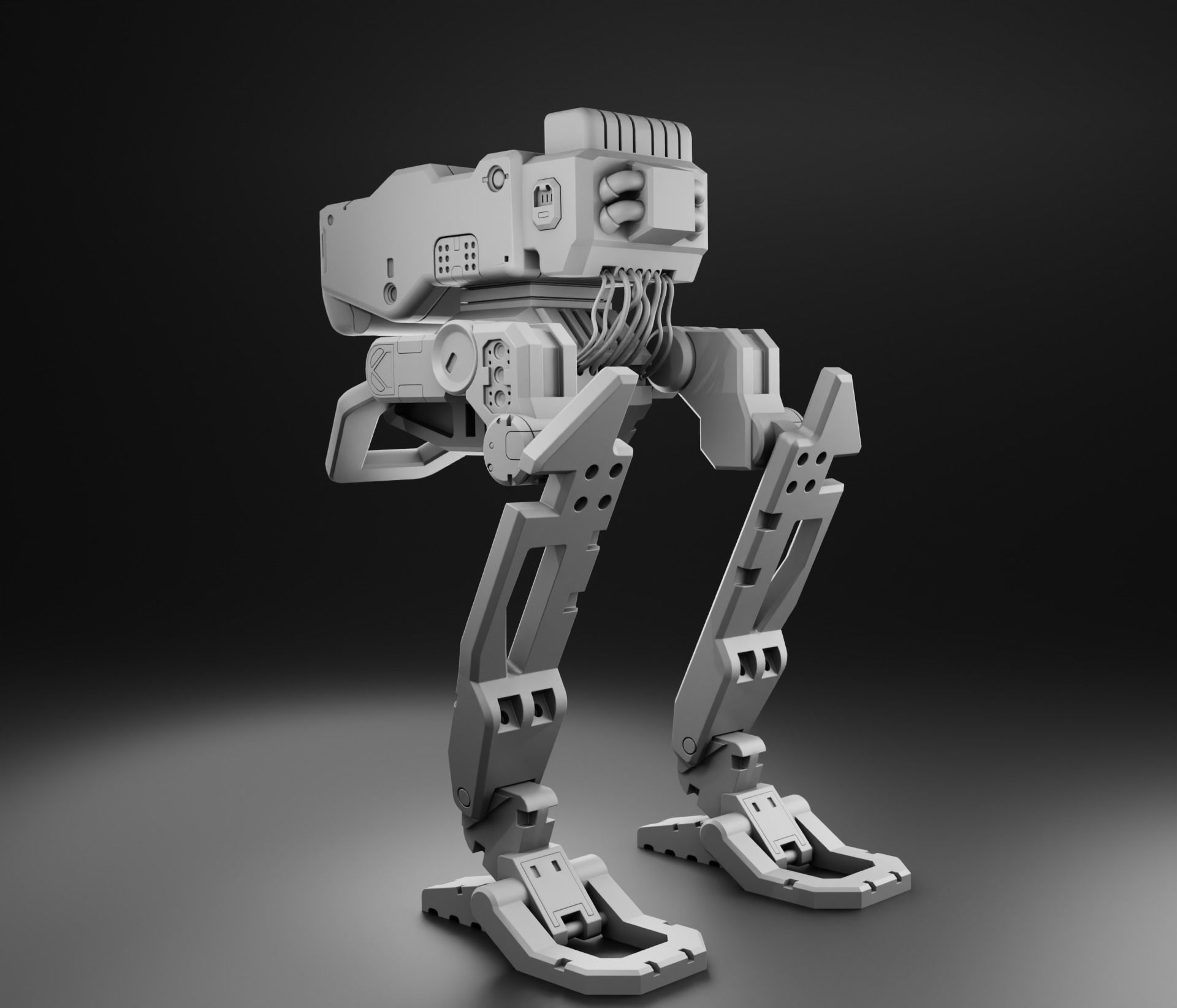 Robo-Tank 3D Print model robot 3D print model_3