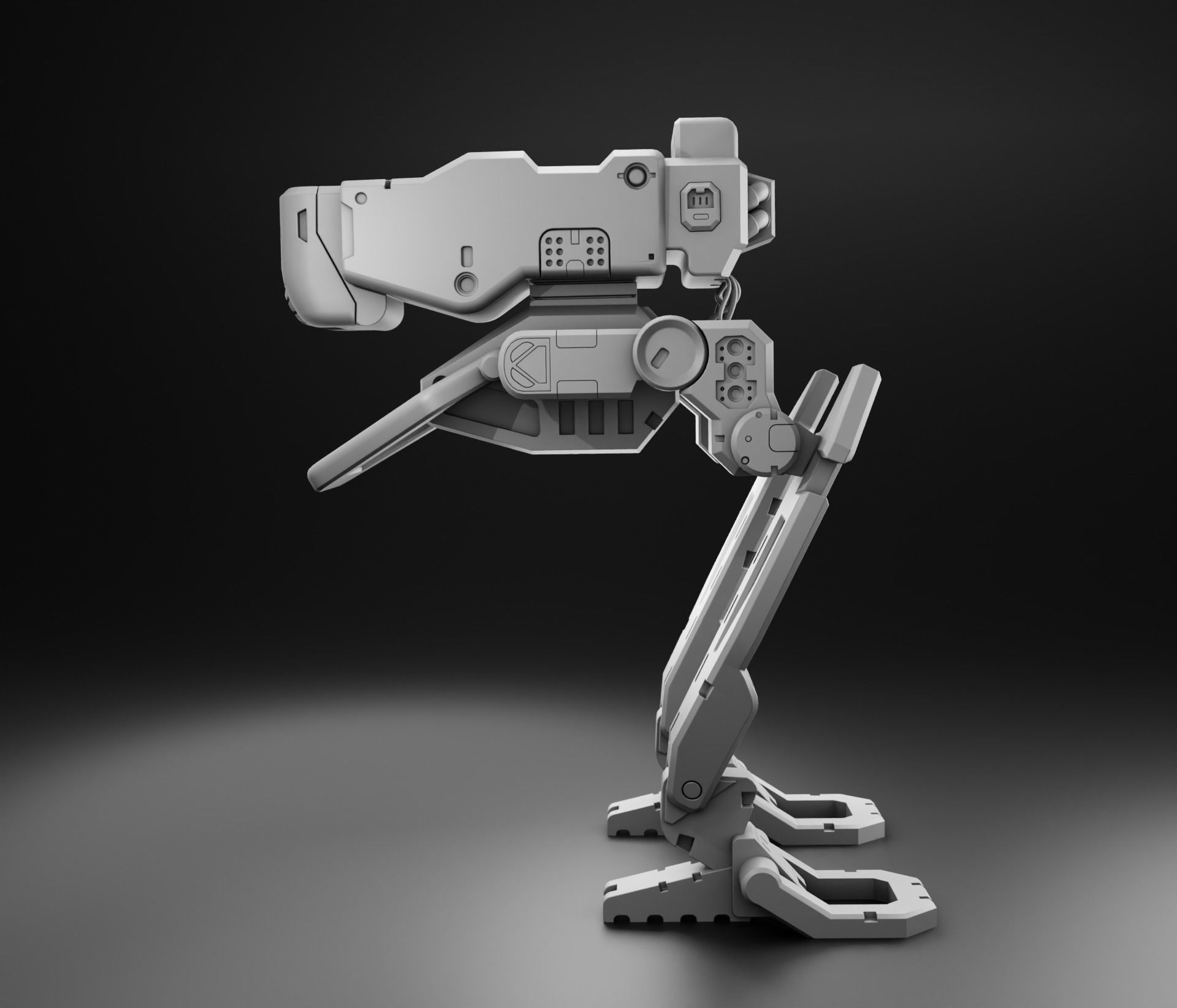 Robo-Tank 3D Print model robot 3D print model_4