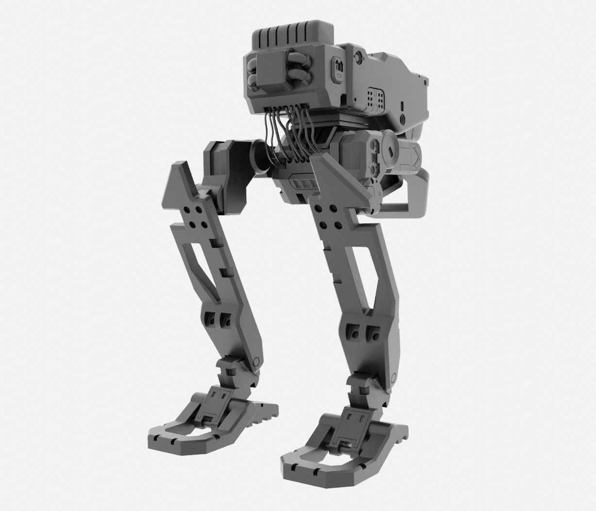 Robo-Tank 3D Print model robot 3D print model_7