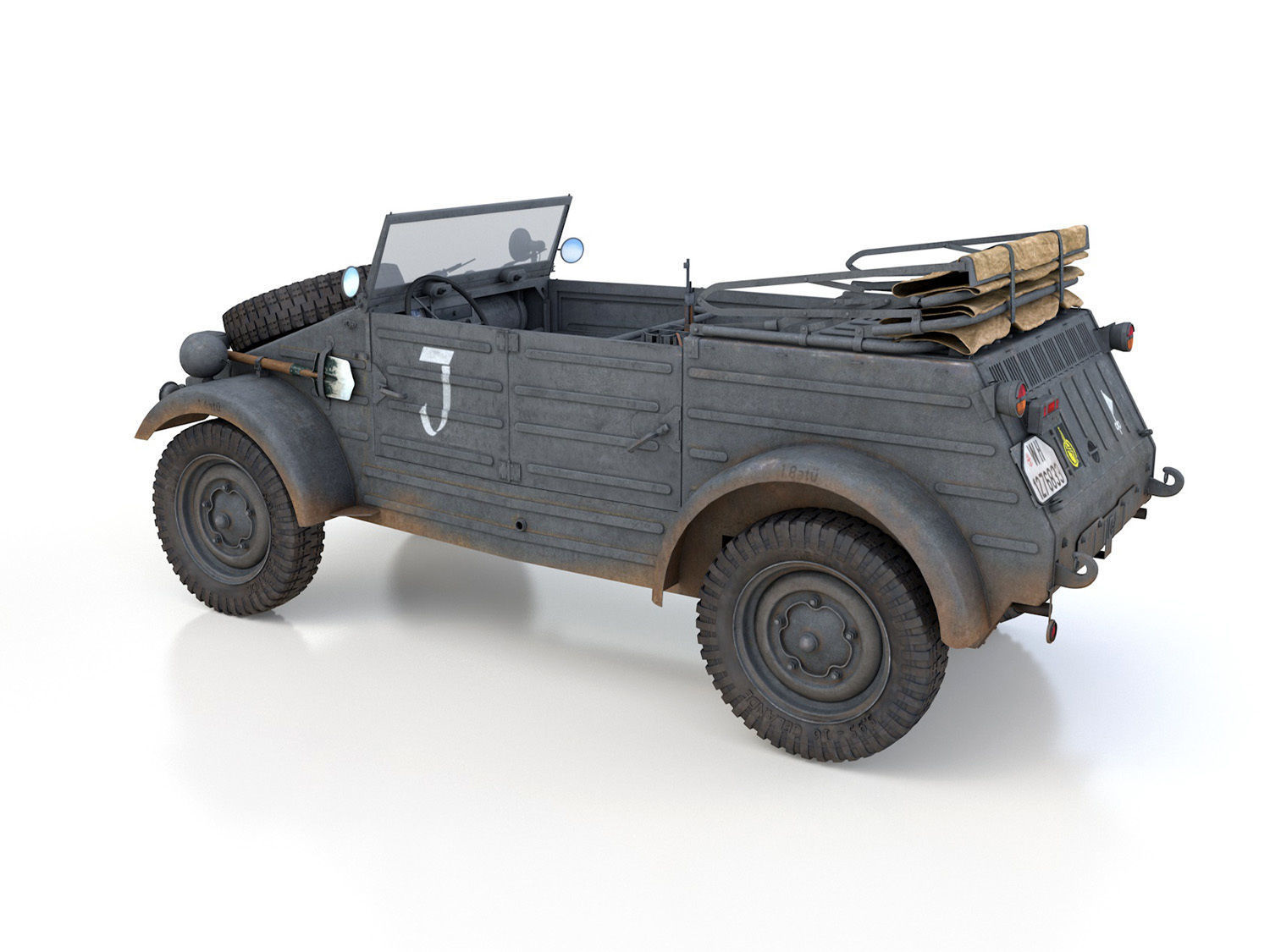 VW - Typ 82 - Kuebelwagen - 26 Panzer Division 3D model_4