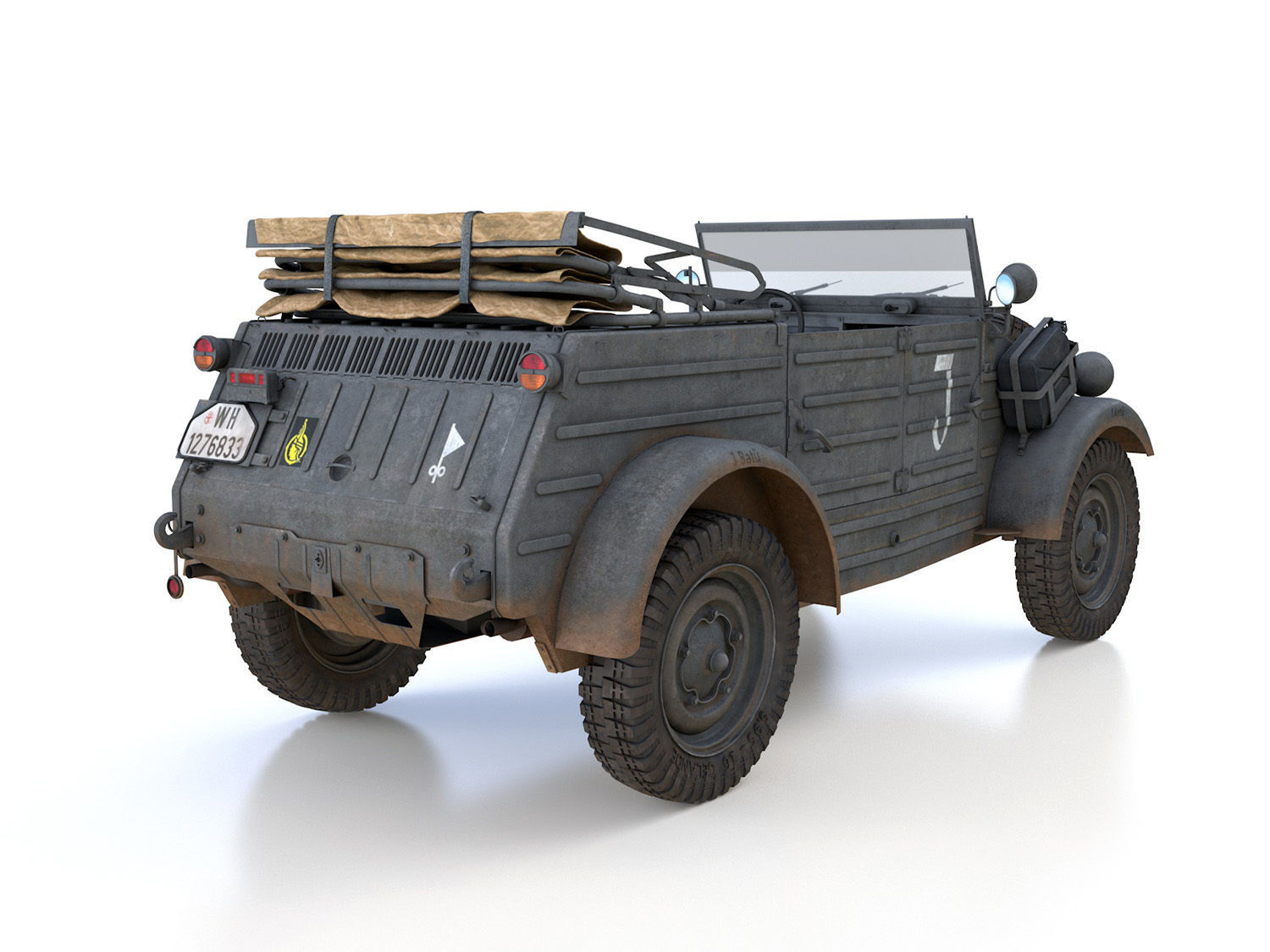 VW - Typ 82 - Kuebelwagen - 26 Panzer Division 3D model_5