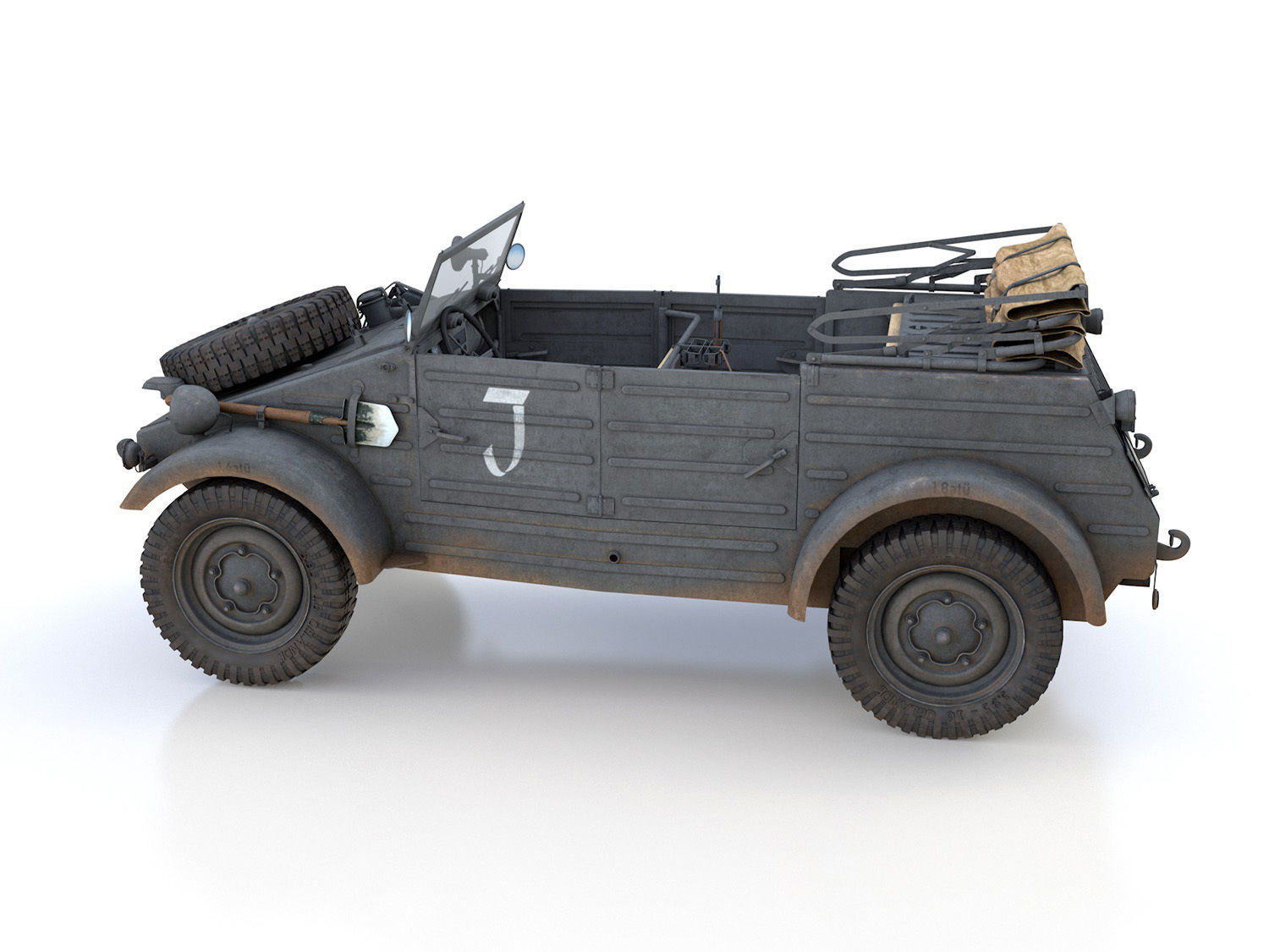 VW - Typ 82 - Kuebelwagen - 26 Panzer Division 3D model_3