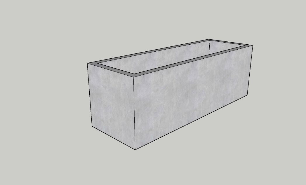Mini Concrete Planter Box10 3D print model_1