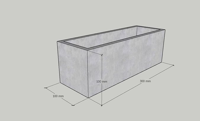 Mini Concrete Planter Box10 3D print model