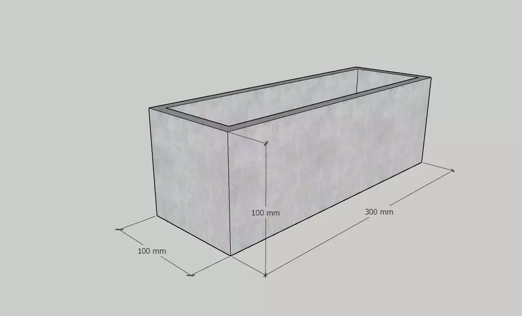 Mini Concrete Planter Box10 3D print model_0