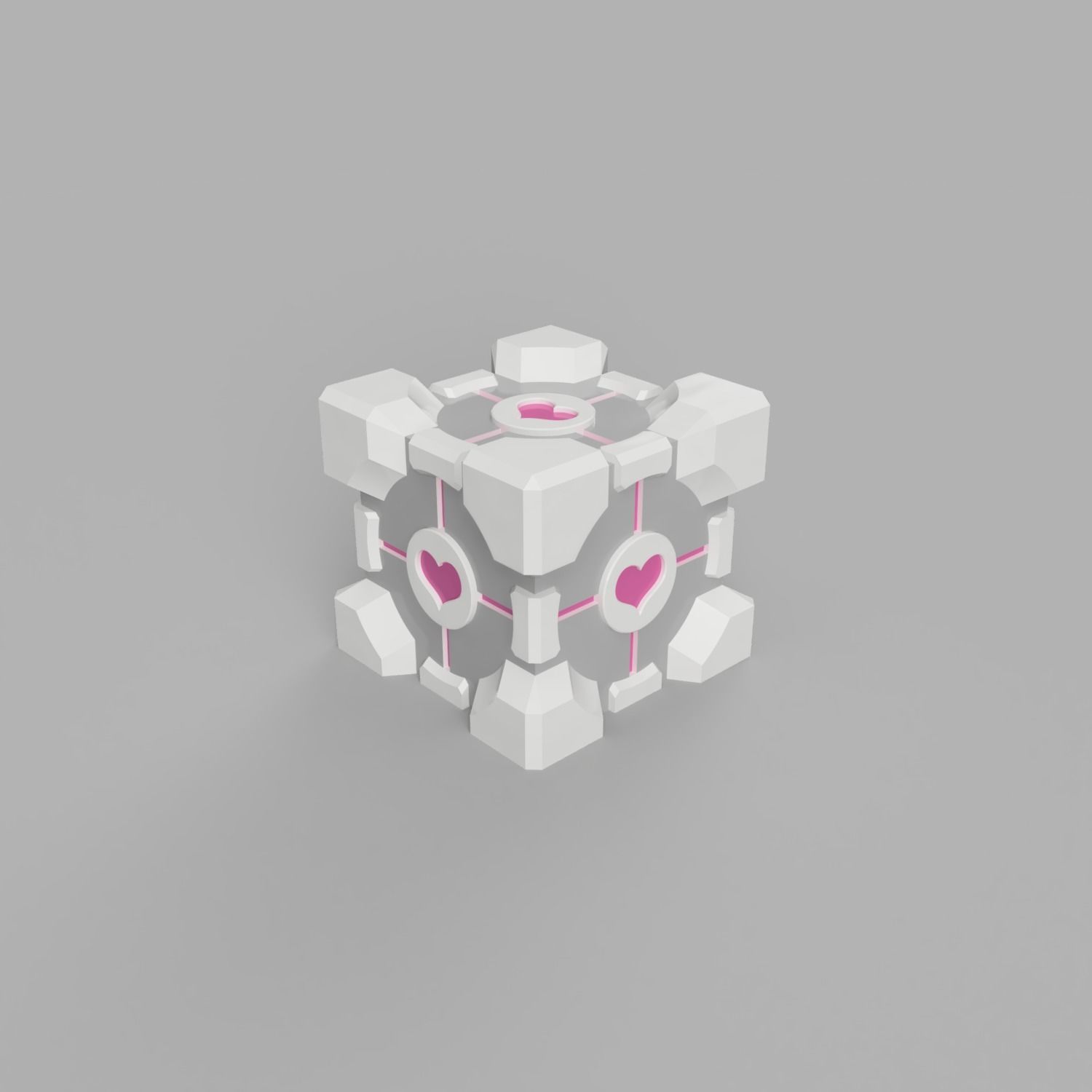 Portal Companion Cube Keycaps 3D print model_1