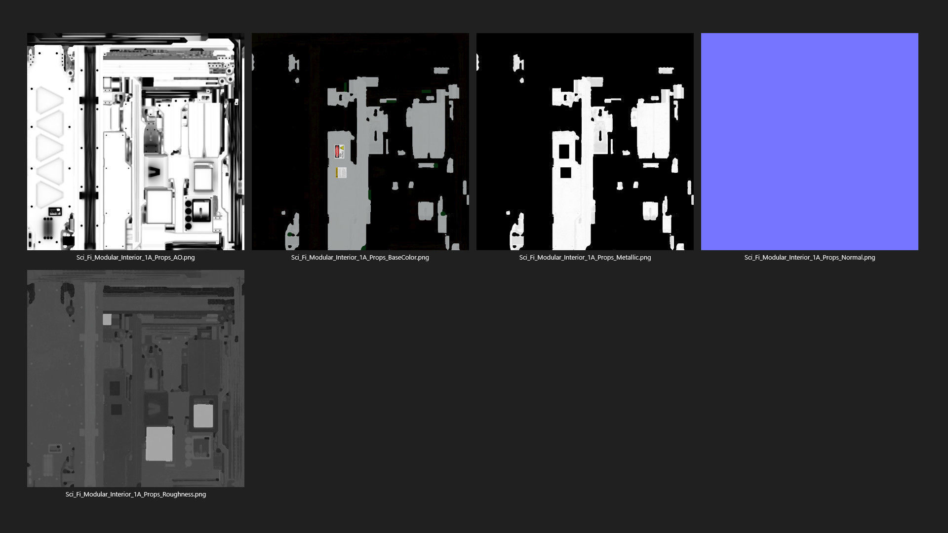 Sci Fi Modular Interior 1A Low-poly 3D model_18