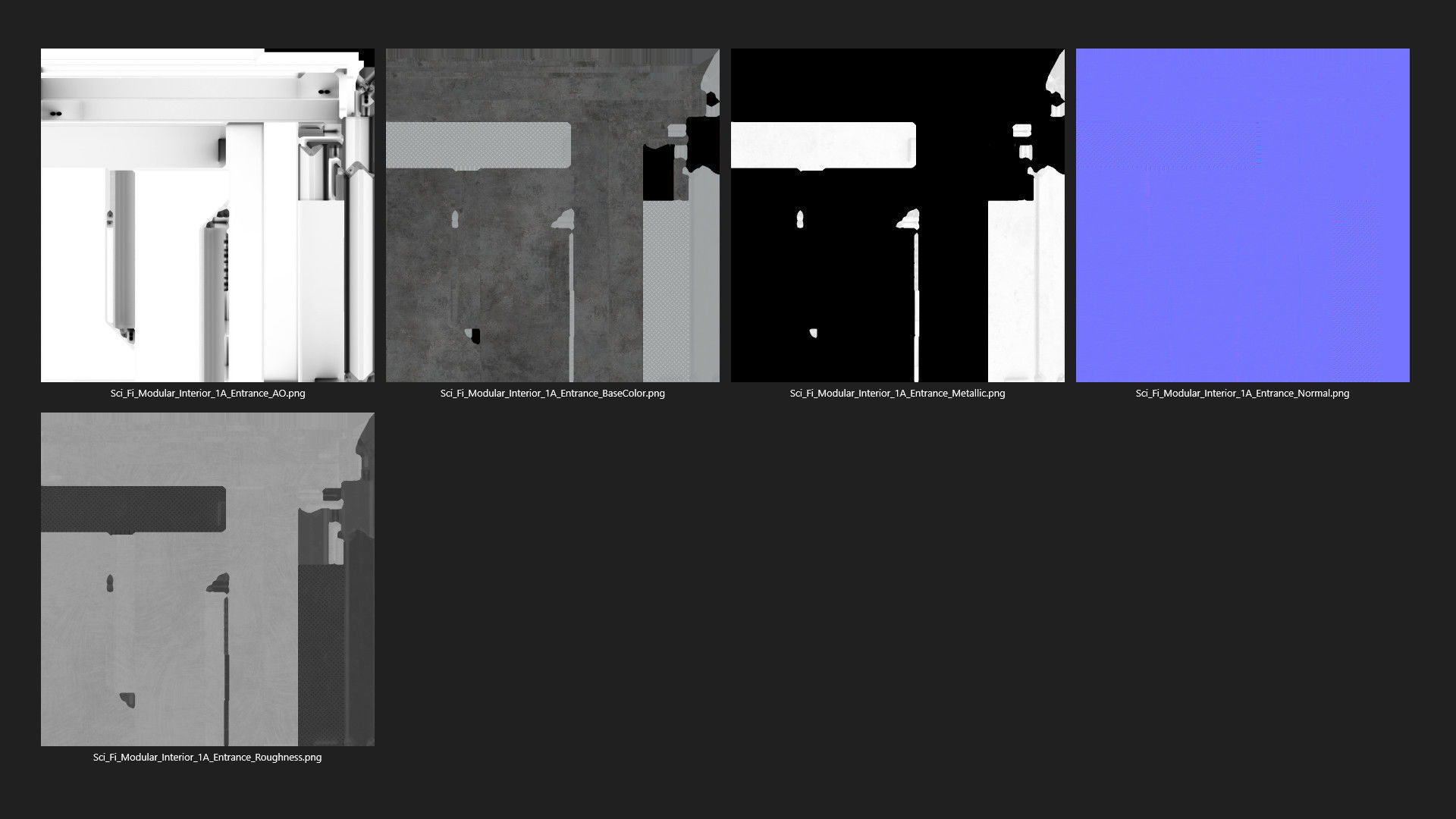 Sci Fi Modular Interior 1A Low-poly 3D model_16